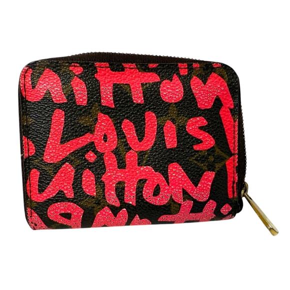 Louis Vuitton x Stephen Sprouse Graffiti Zippy Wallet Monogram Pink Streetwear - Picture 1 of 9